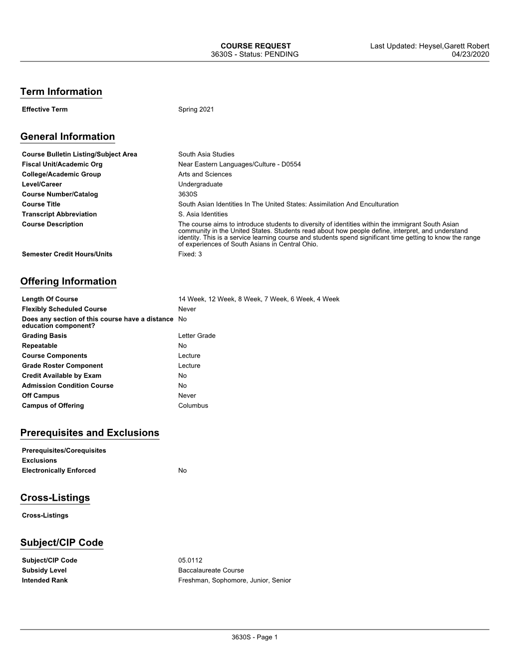 South Asian Identities in the United States: Assimilation and Enculturation Transcript Abbreviation S