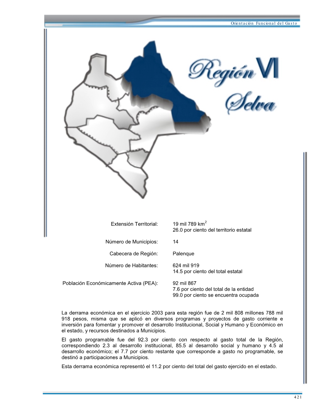 Extensión Territorial: 19 Mil 789 Km2 26.0 Por Ciento Del Territorio Estatal