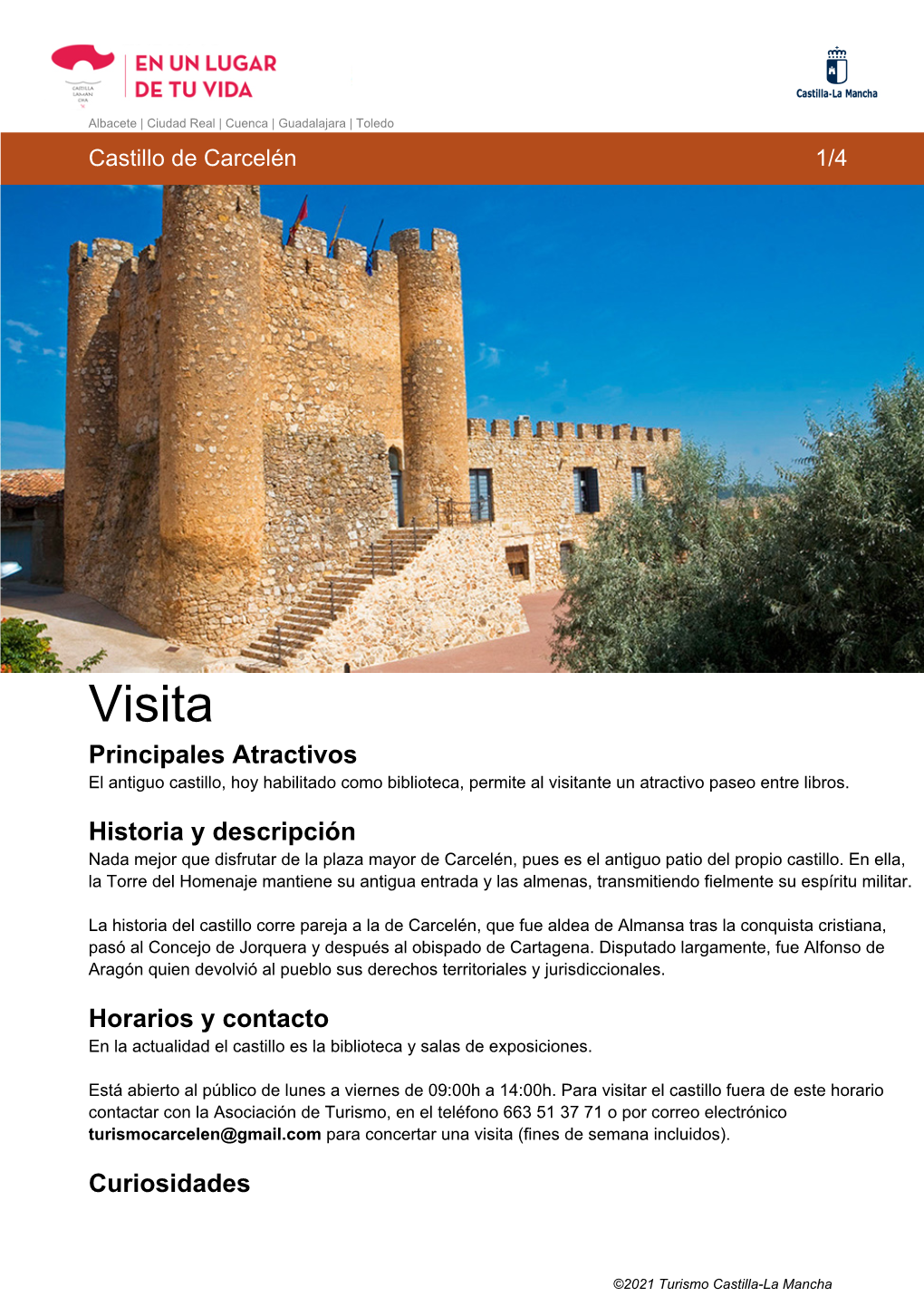 Descargar Guía De Viaje Castillo De Carcelén