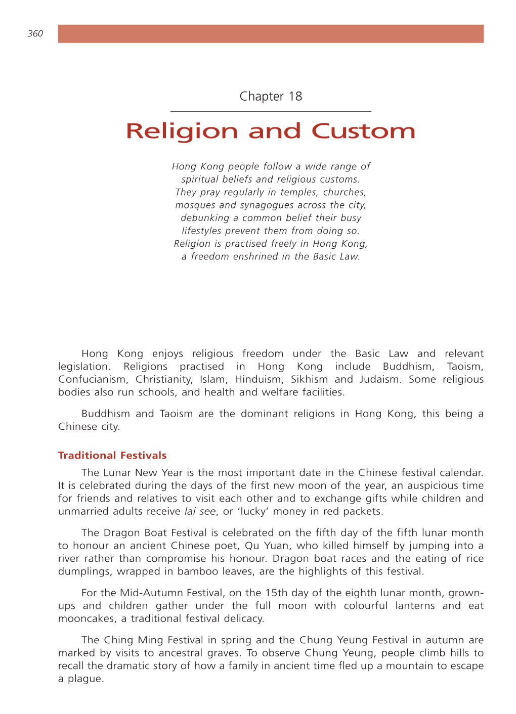 Religion and Custom