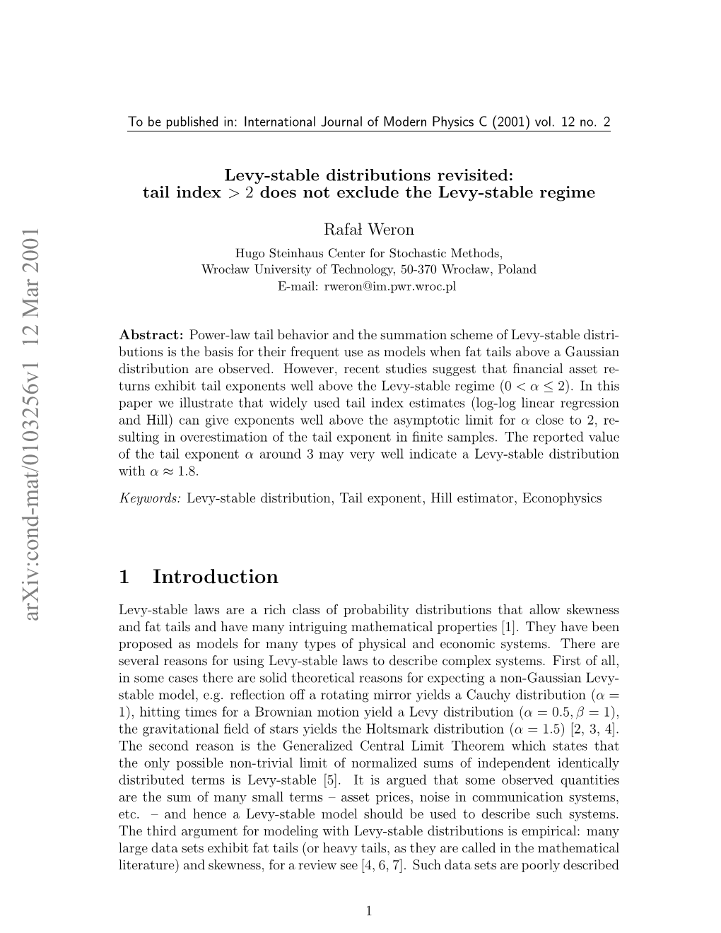 Levy-Stable Distributions Revisited: Tail Index&gt; 2 Does Not Exclude the Levy