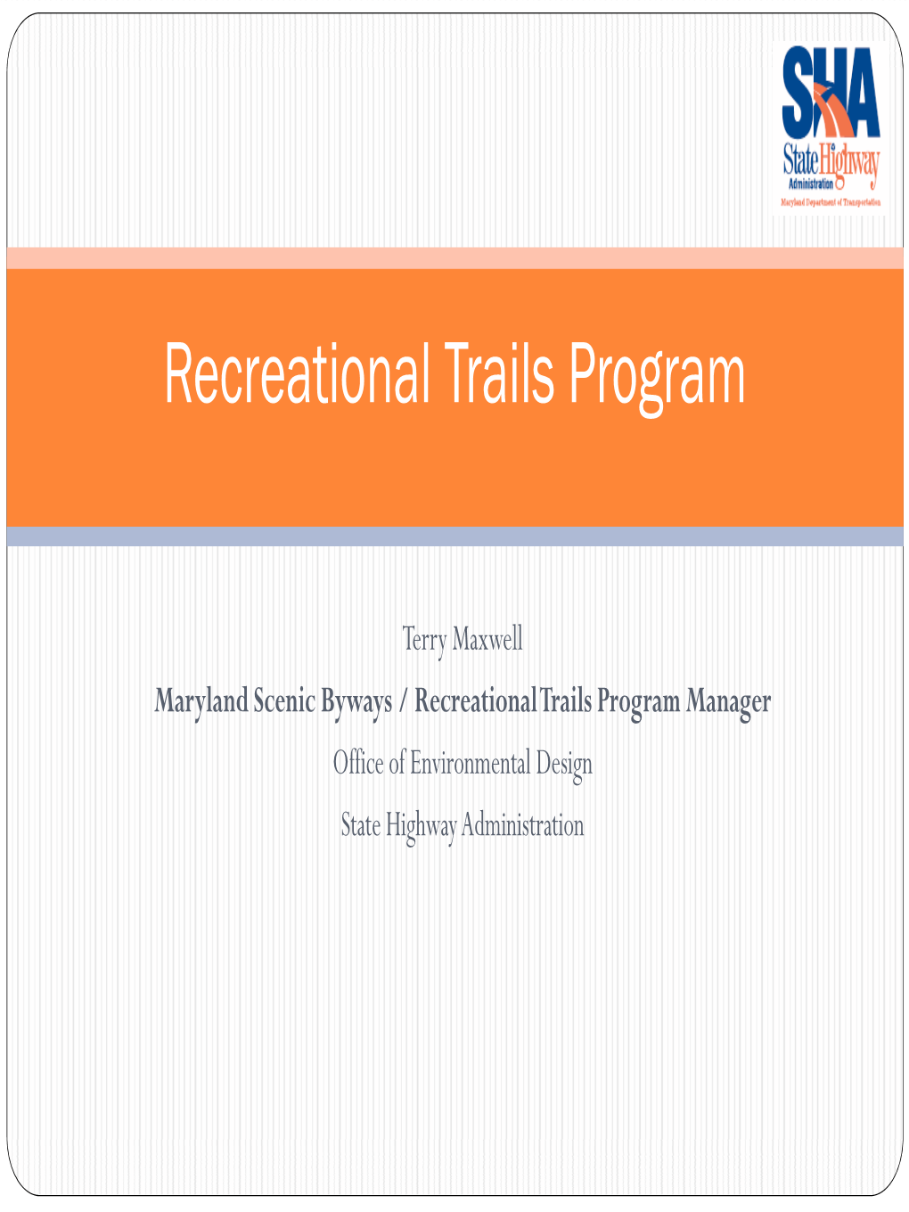 Recreational Trails Program 2015 Trail Summit