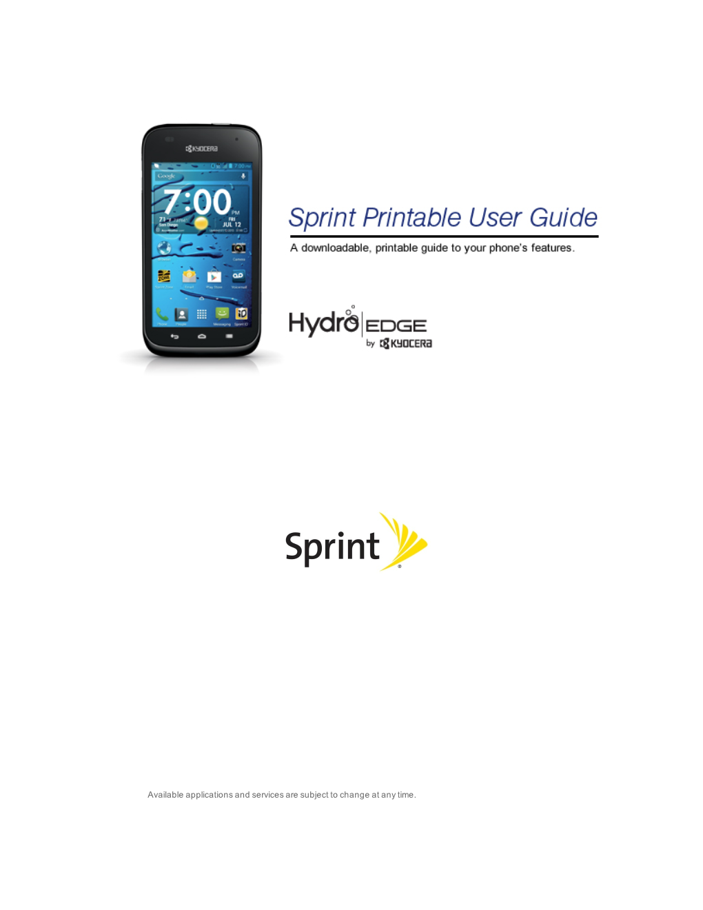 Kyocera Hydro EDGE User Guide