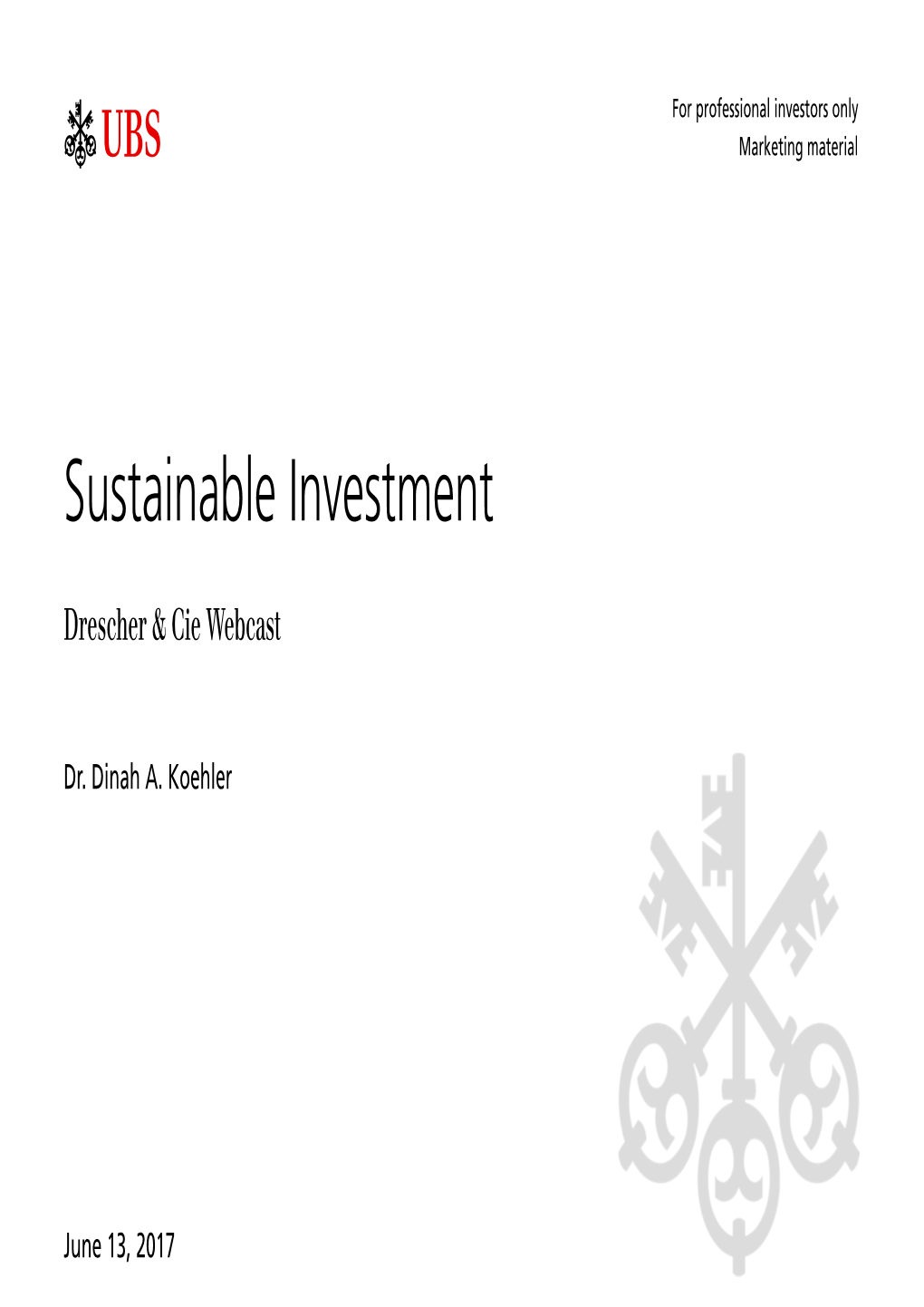 Sustainable Investment