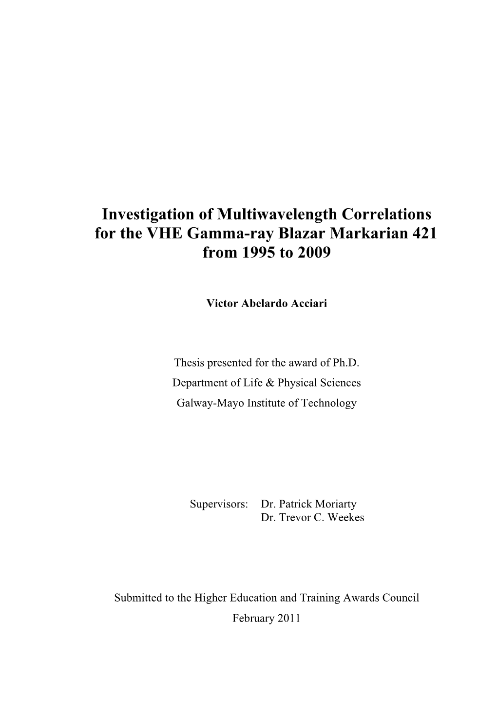 Investigation of Multiwavelength Correlations for the VHE Gamma-Ray Blazar Markarian 421 from 1995 to 2009