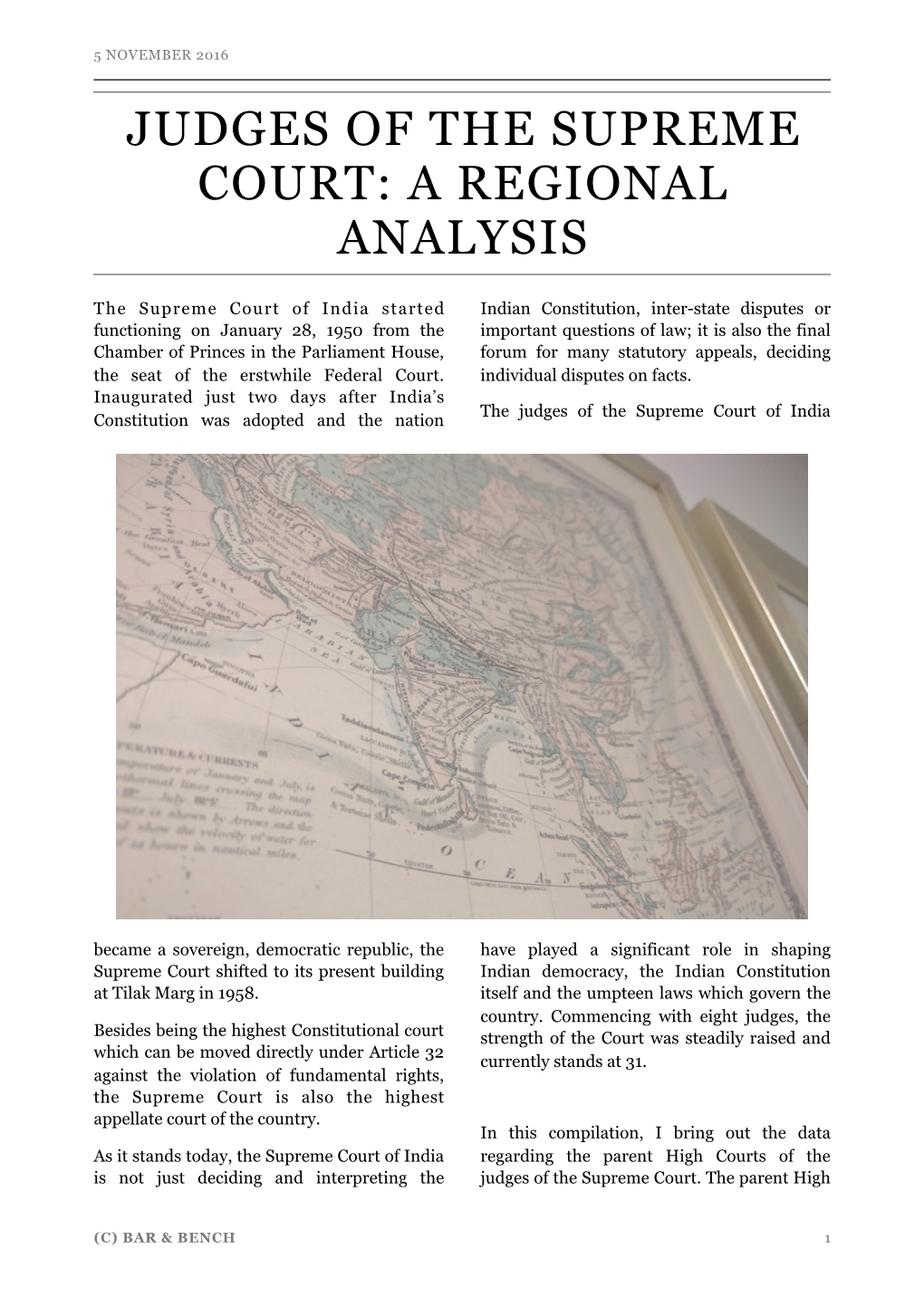 Judges of the Supreme Court: a Regional Analysis