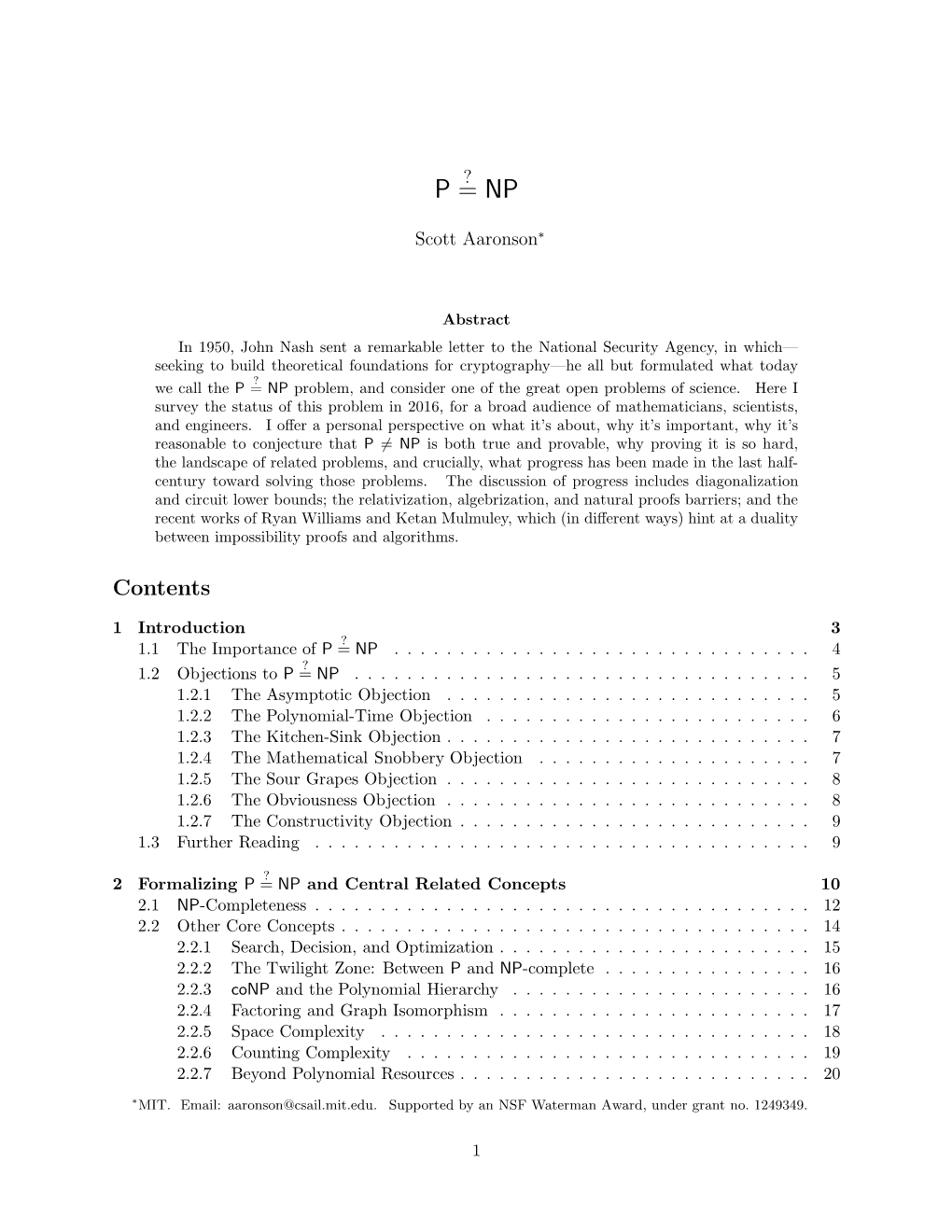 P = NP Problem, and Consider One of the Great Open Problems of Science