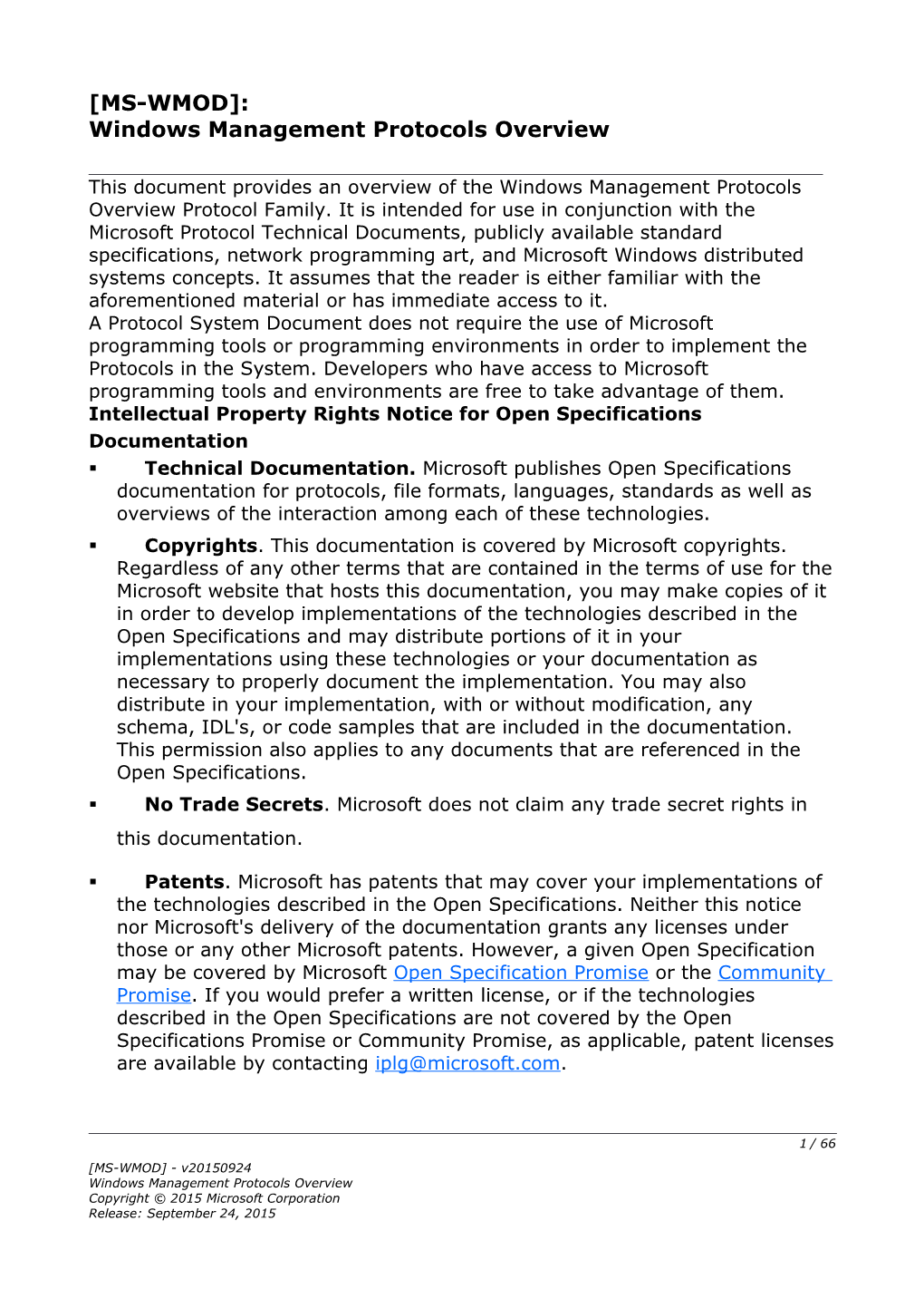 Windows Management Protocols Overview s1