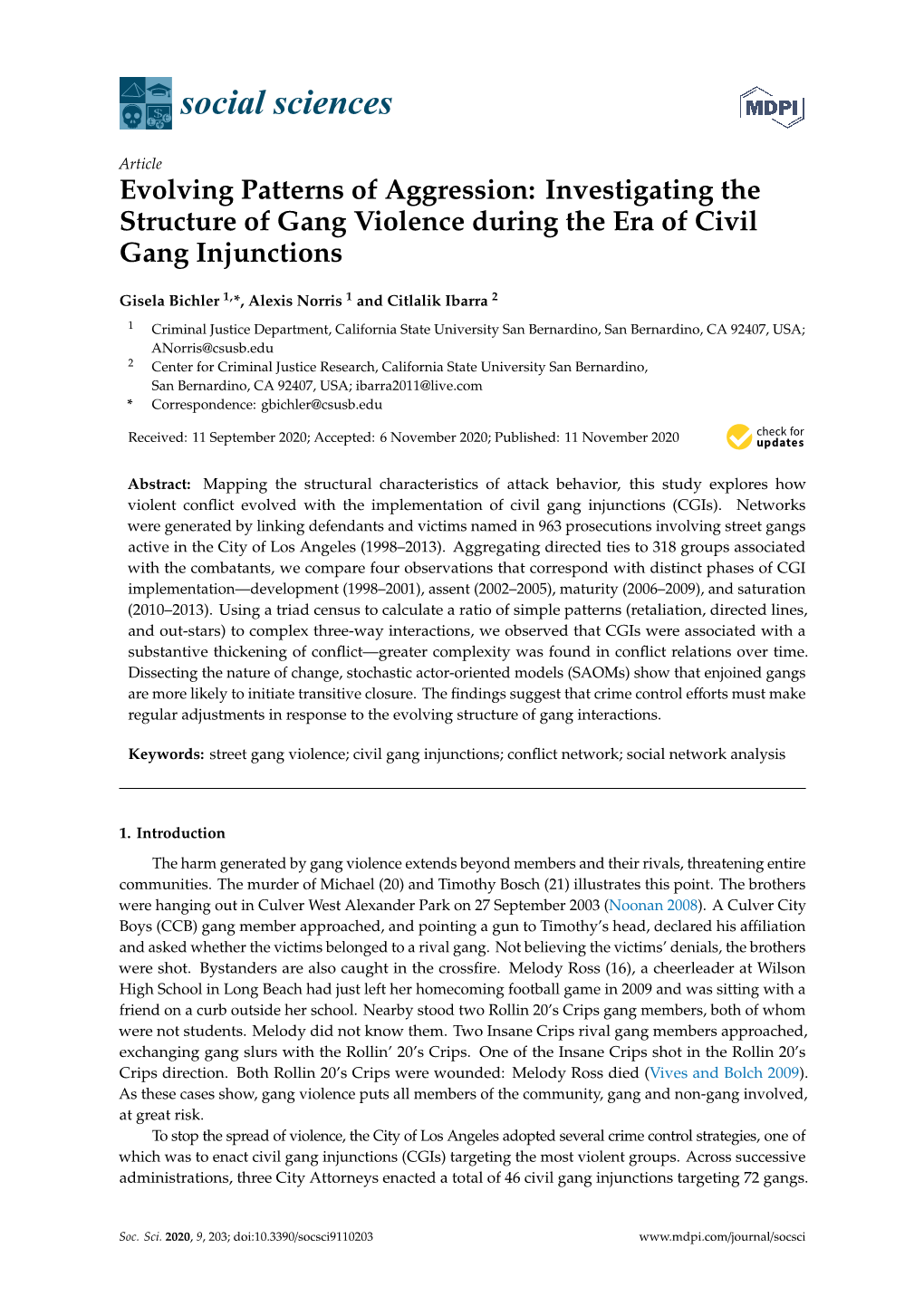 Investigating the Structure of Gang Violence During the Era of Civil Gang Injunctions