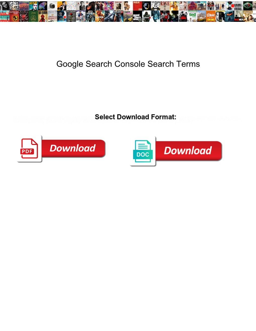 Google Search Console Search Terms