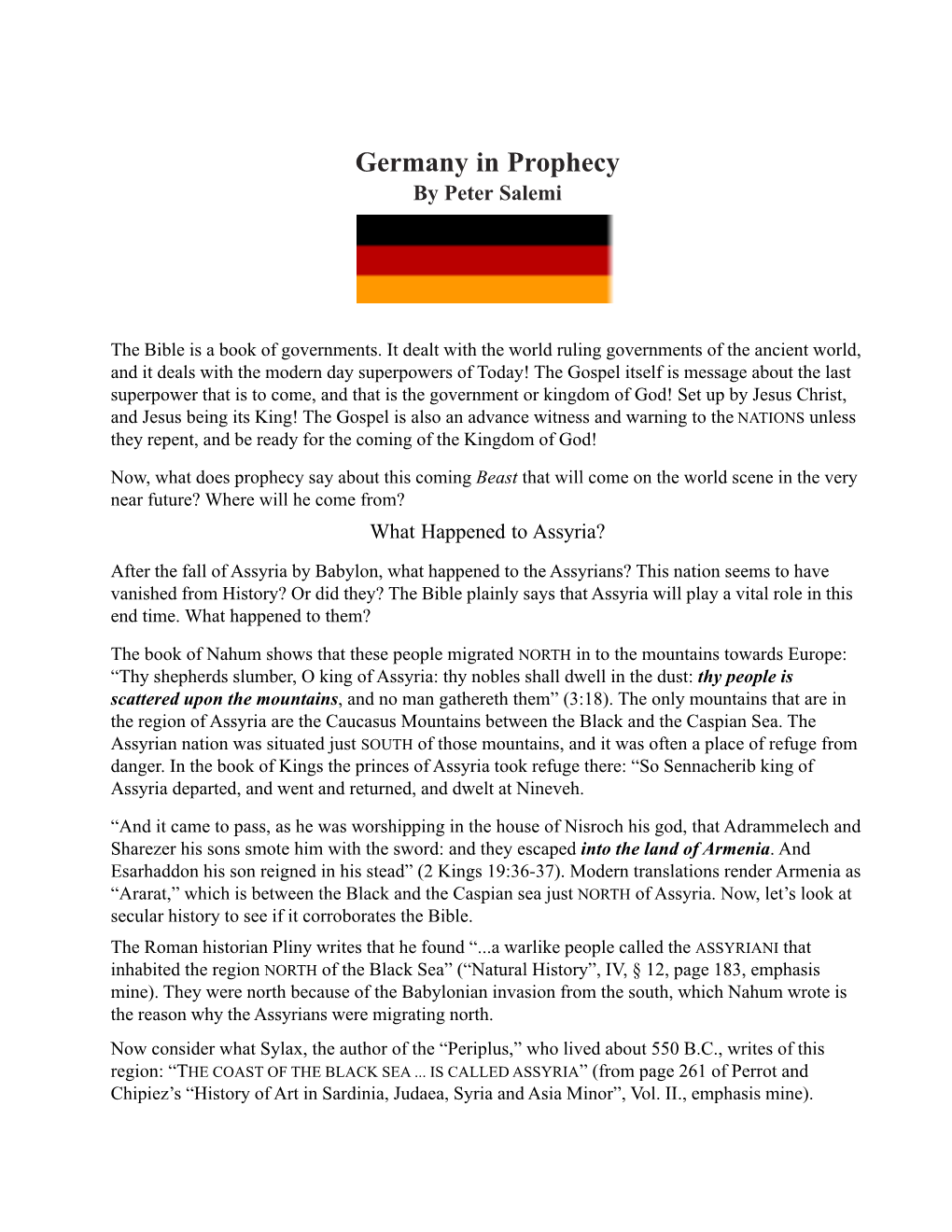 Germany in Prophecy by Peter Salemi
