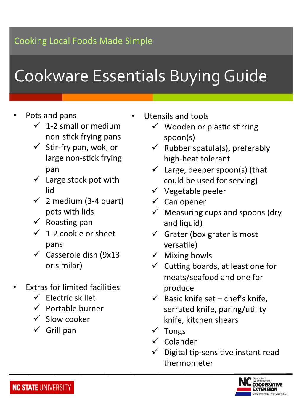 Cookware Essentials Buying Guide