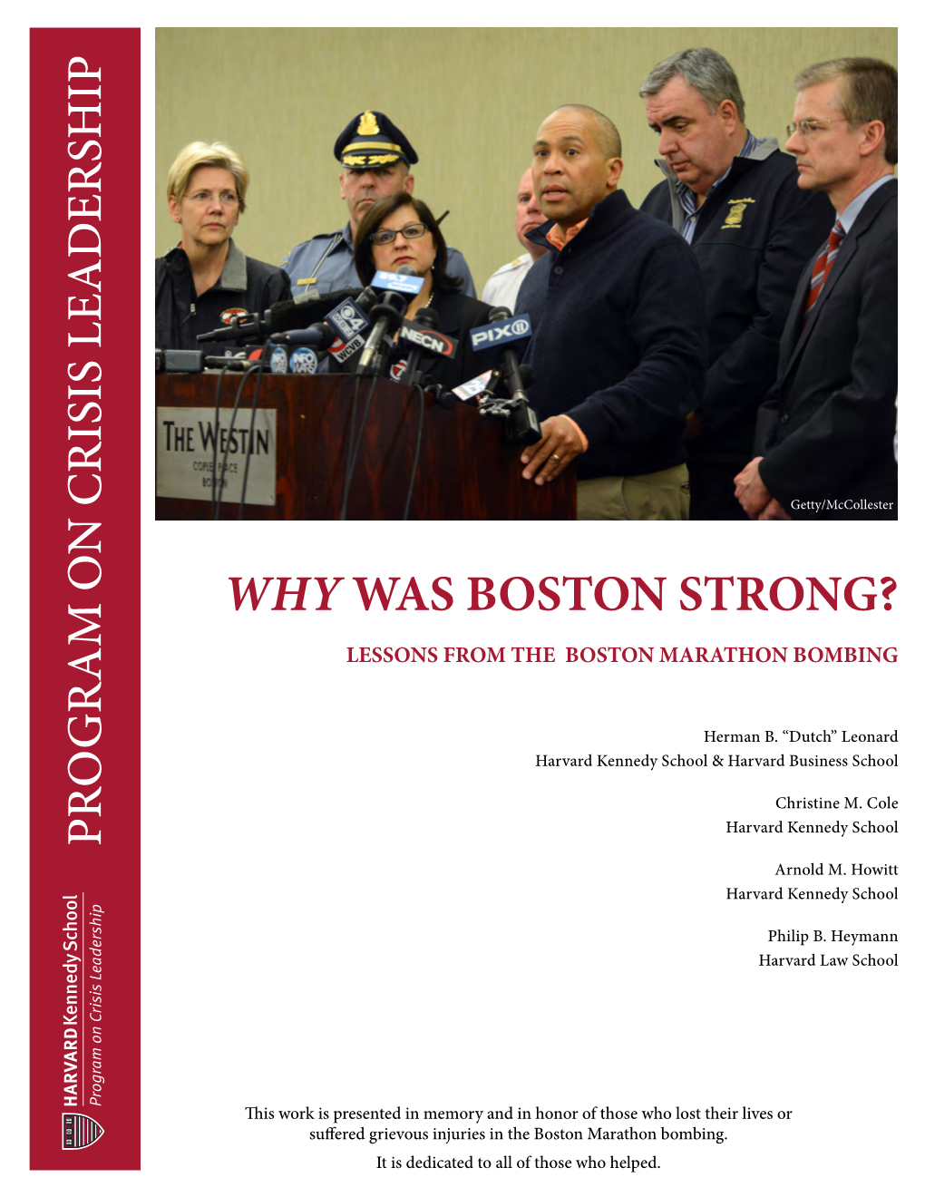 Why Was Boston Strong? Lessons from the Boston Marathon Bombing