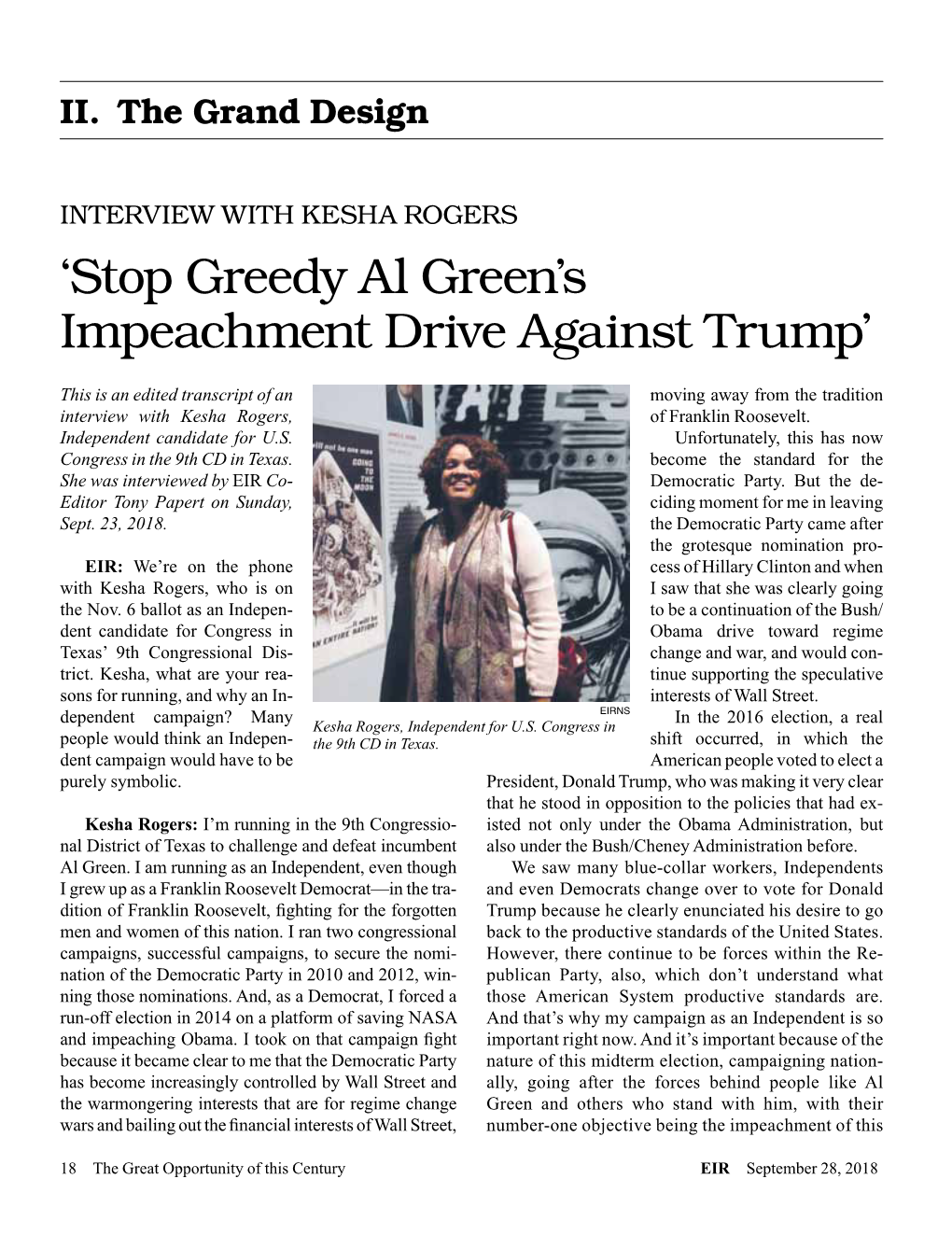 'Stop Greedy Al Green's Impeachment Drive Against Trump'