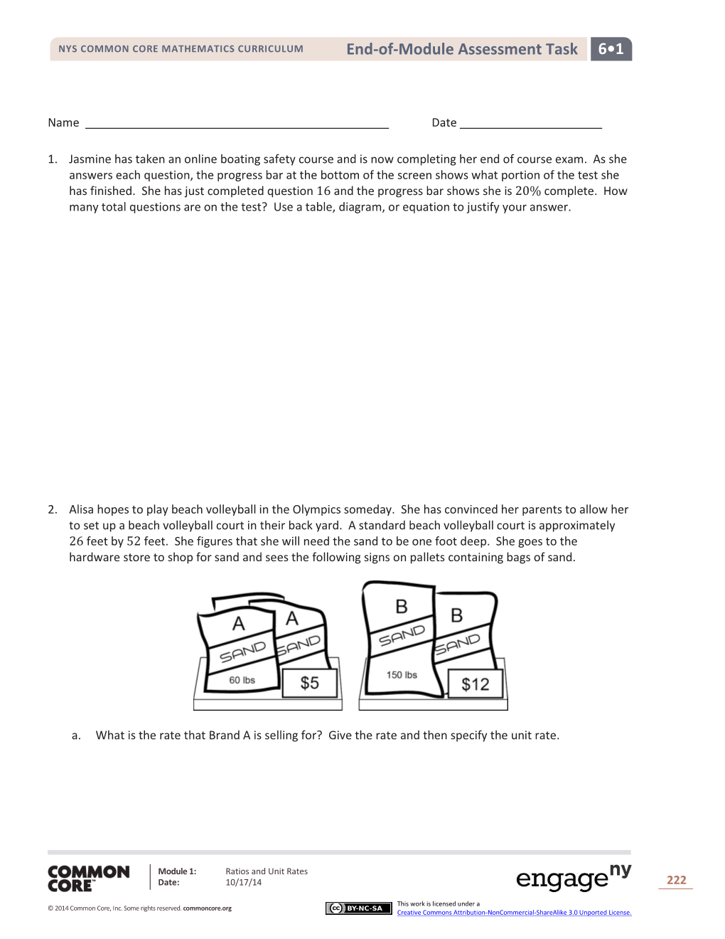 6•1 End-Of-Module Assessment Task