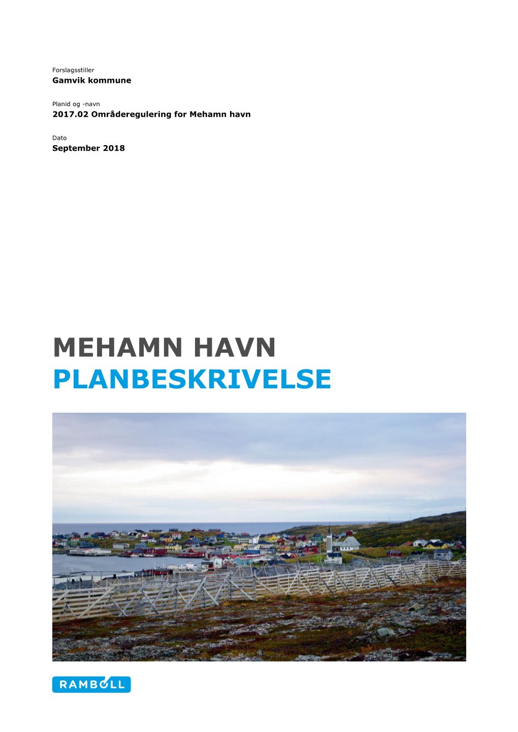 Mehamn Havn Planbeskrivelse