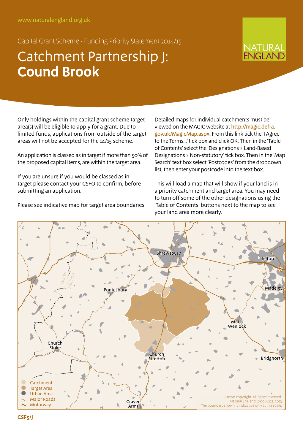 Catchment Partnership J: Cound Brook