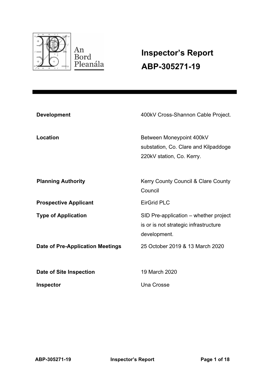 Inspector's Report ABP-305271-19