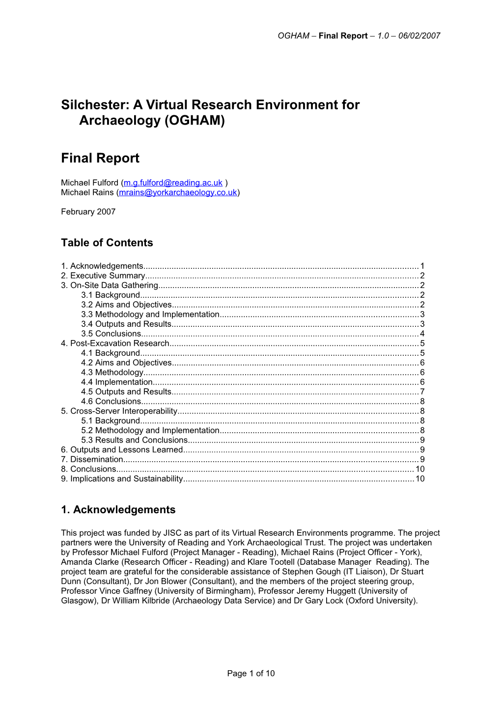 Final Report Template 22-Dec-03