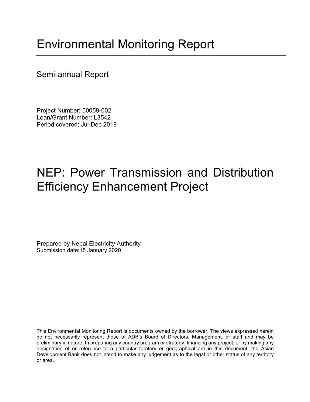 Power Transmission and Distribution Efficiency Enhancement Project