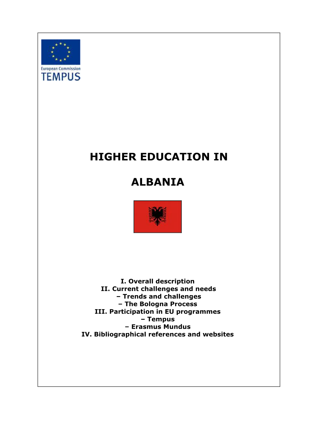 Higher Education in Albania