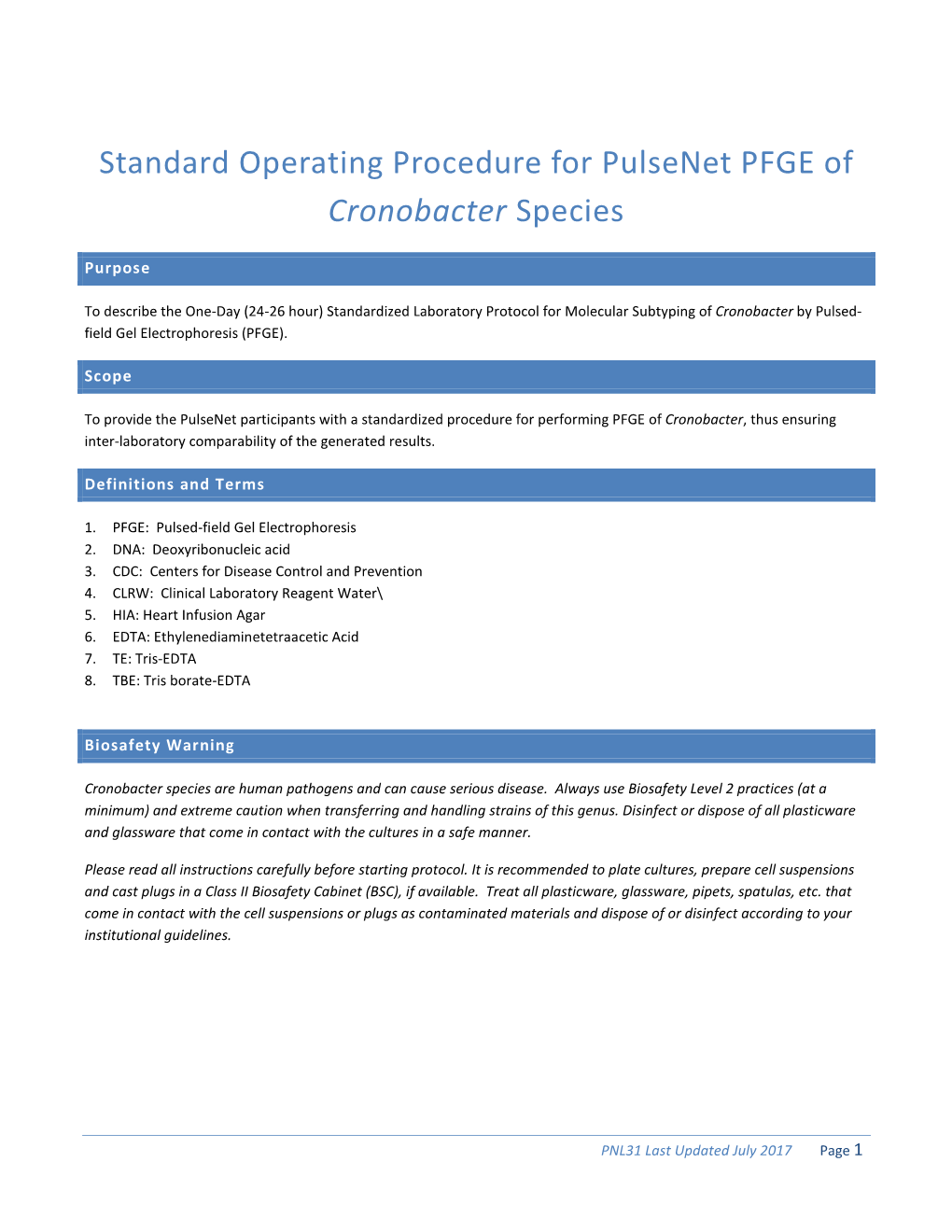 Cronbacter-Pfge-Protocol-508C.Pdf