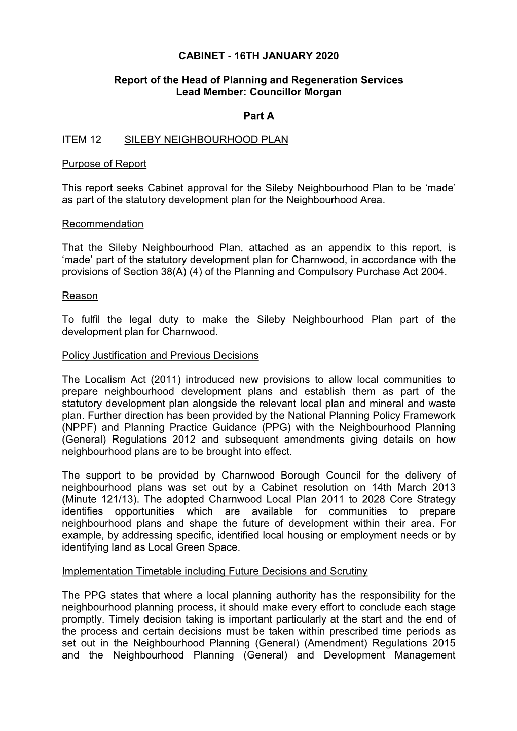 Sileby Neighbourhood Plan