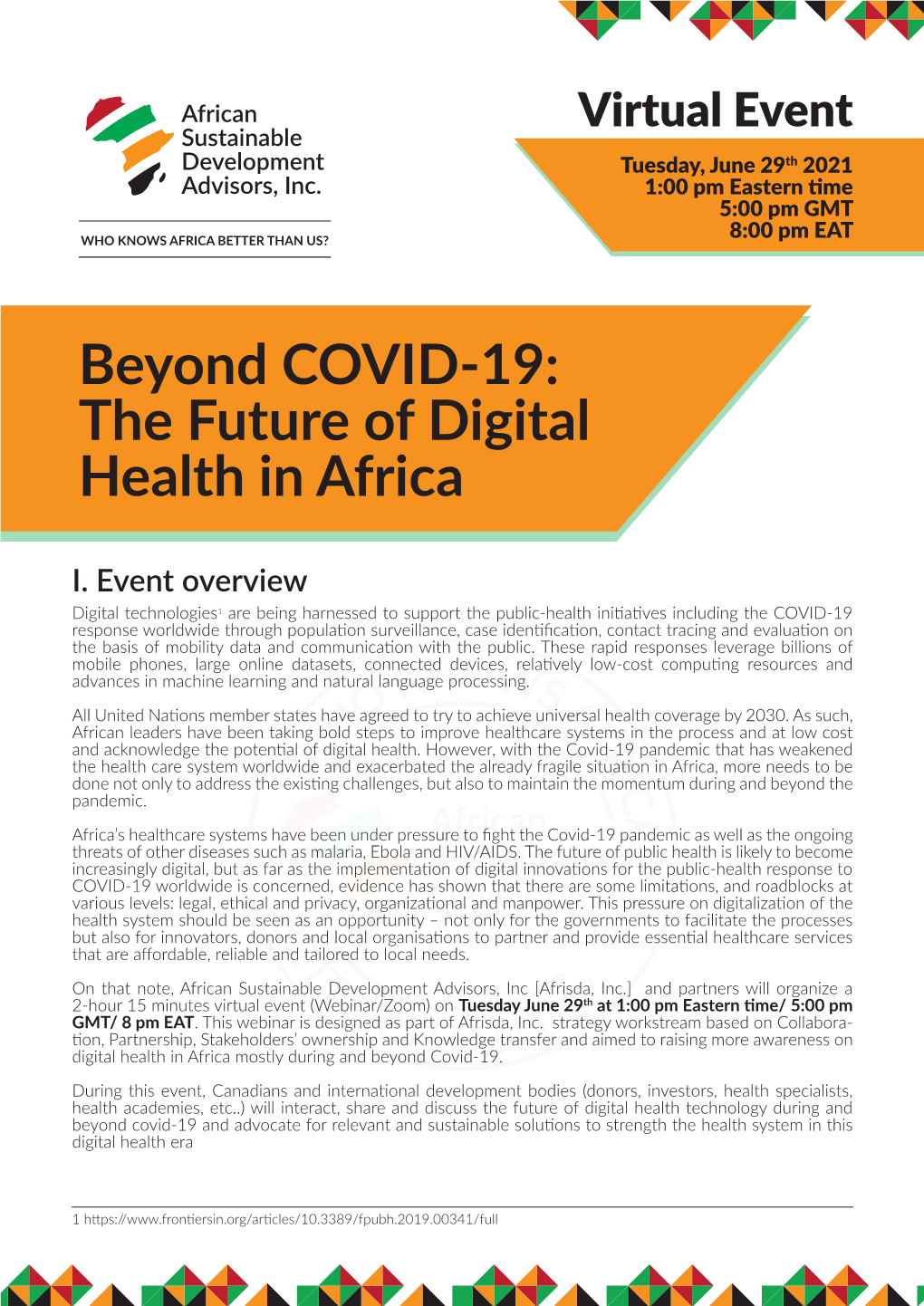 Beyond COVID-19: the Future of Digital Health in Africa