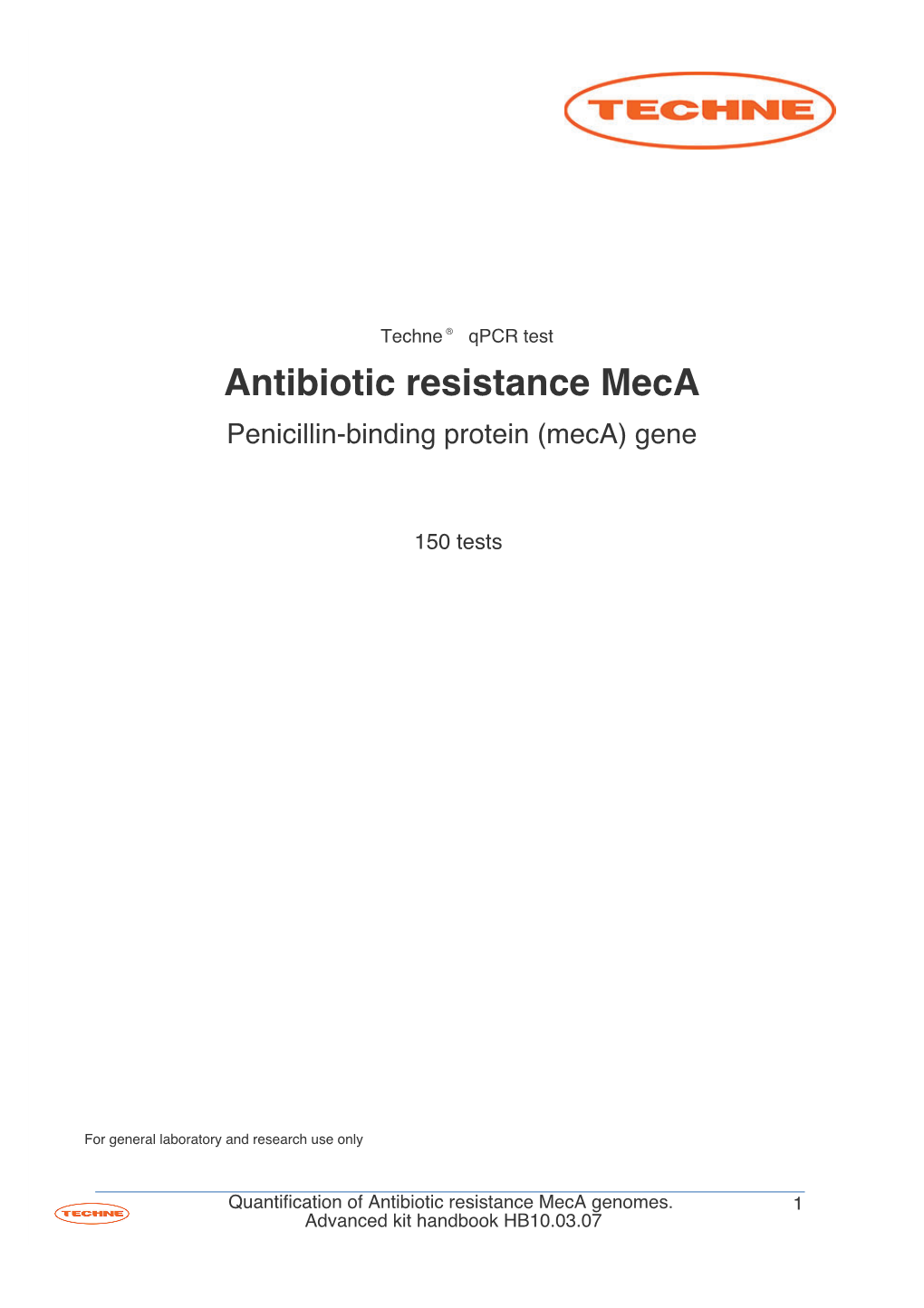 Antibiotic Resistance Meca Penicillin-Binding Protein (Meca) Gene
