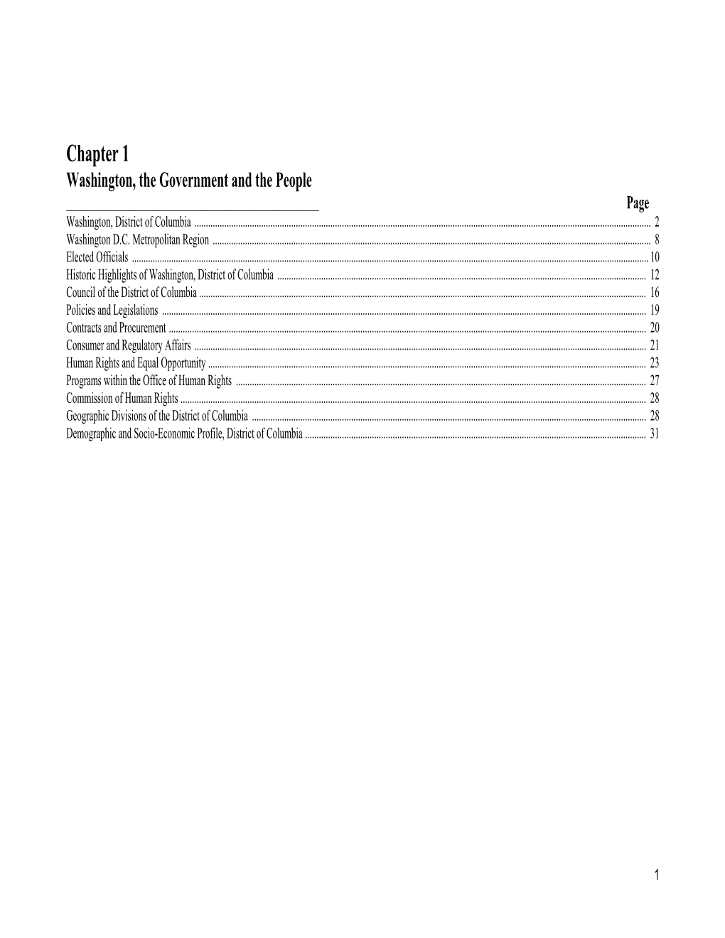 Table of Contents