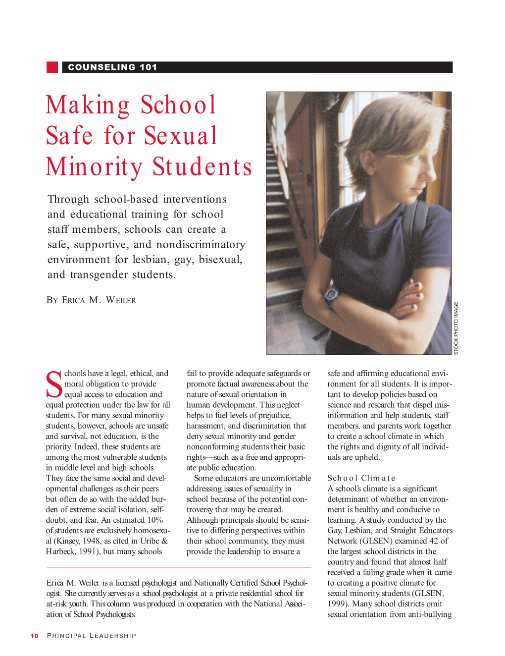Making School Safe for Sexual Minority Students