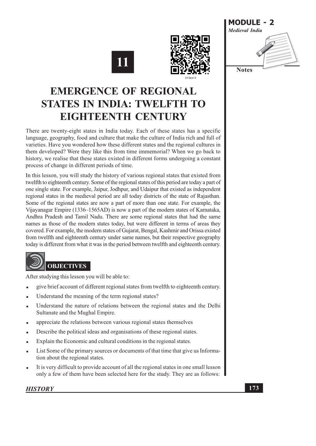 Emergence of Regional States in India: Twelfth to Eighteenth Century