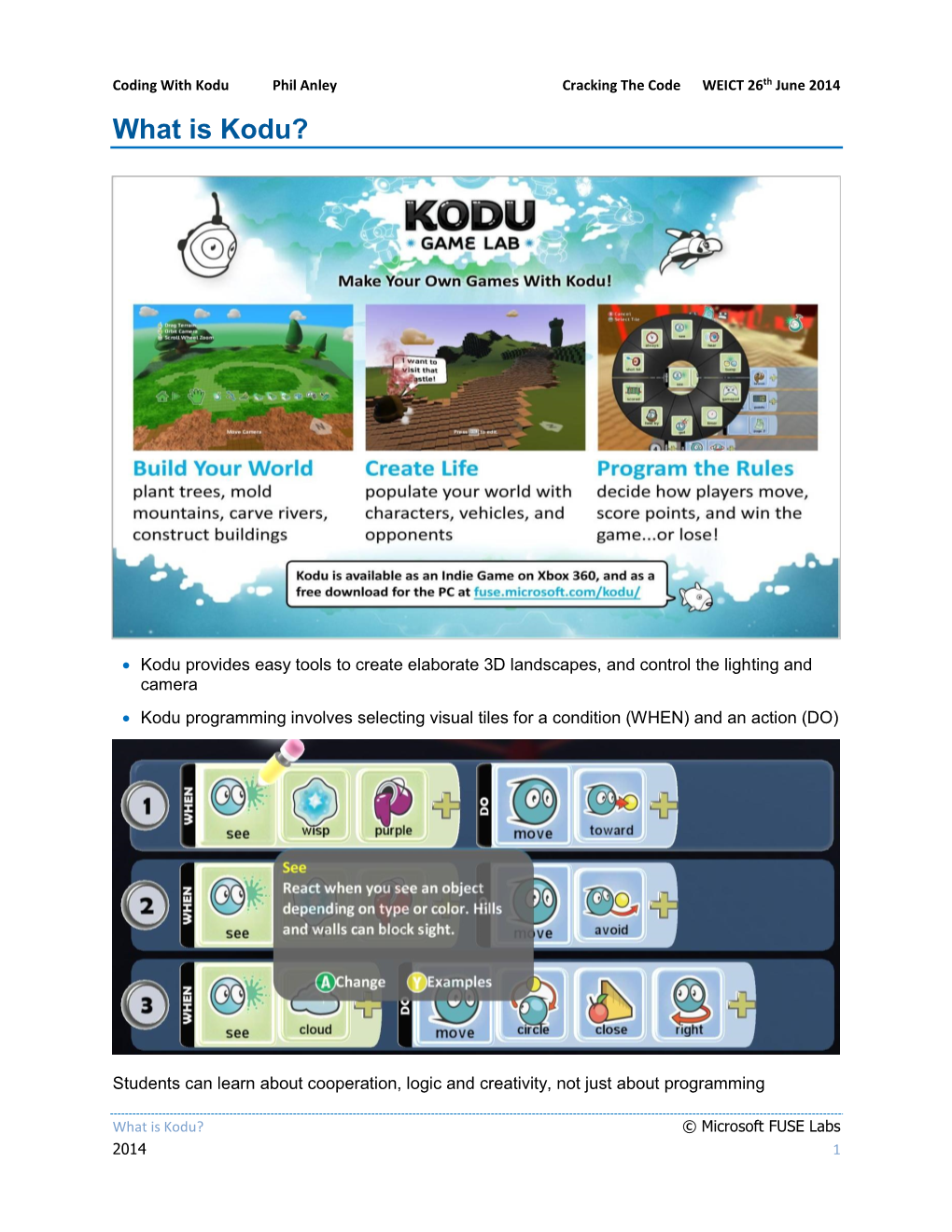 What Is Kodu?