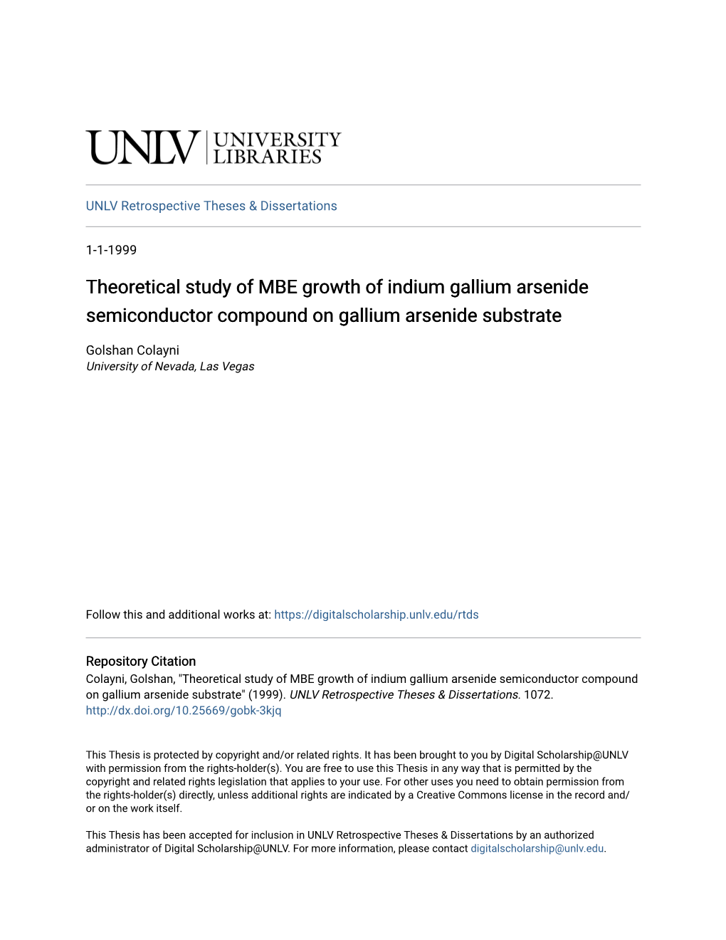 Theoretical Study of MBE Growth of Indium Gallium Arsenide Semiconductor Compound on Gallium Arsenide Substrate