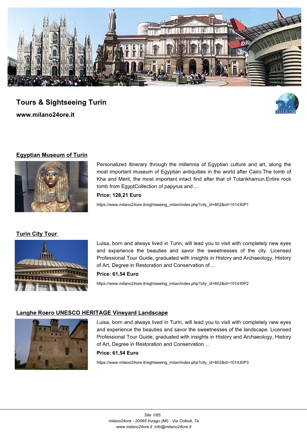 Tours & Sightseeing Turin