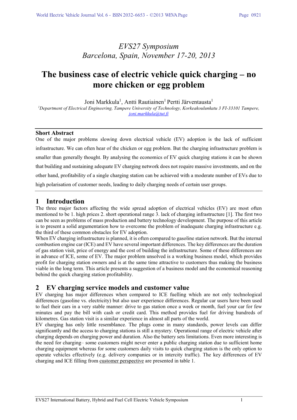 The Business Case of Electric Vehicle Quick Charging – No More Chicken Or Egg Problem