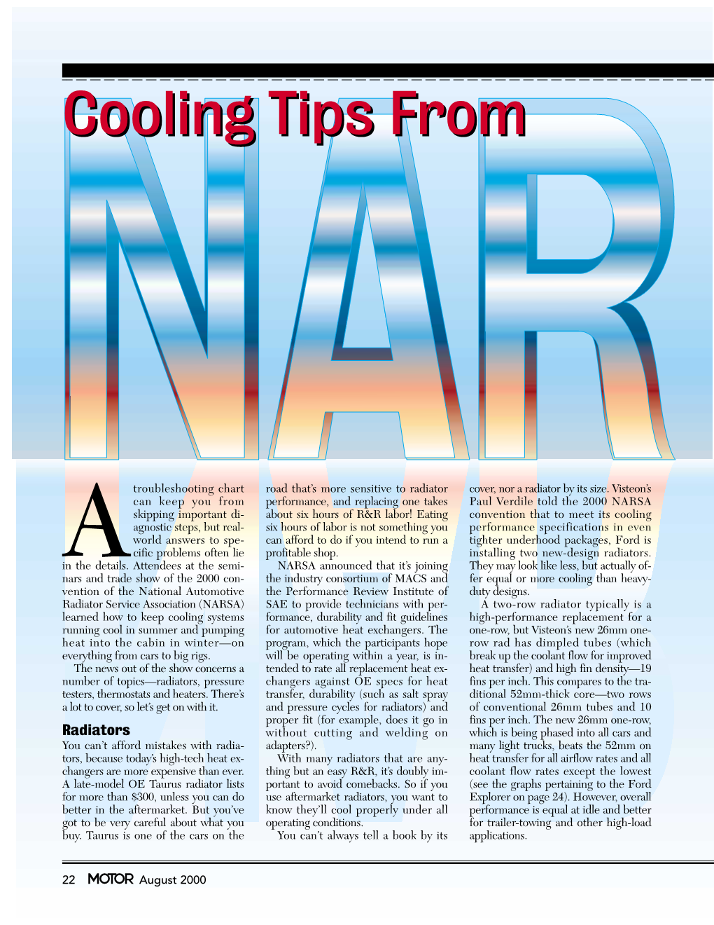 Cooling Tips from Narsa