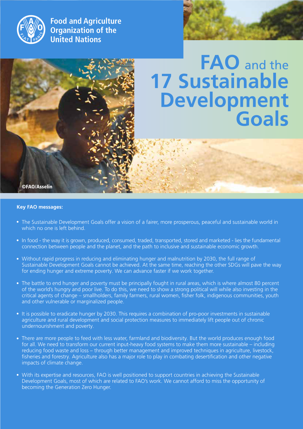 FAO and the 17 Sustainable Development Goals