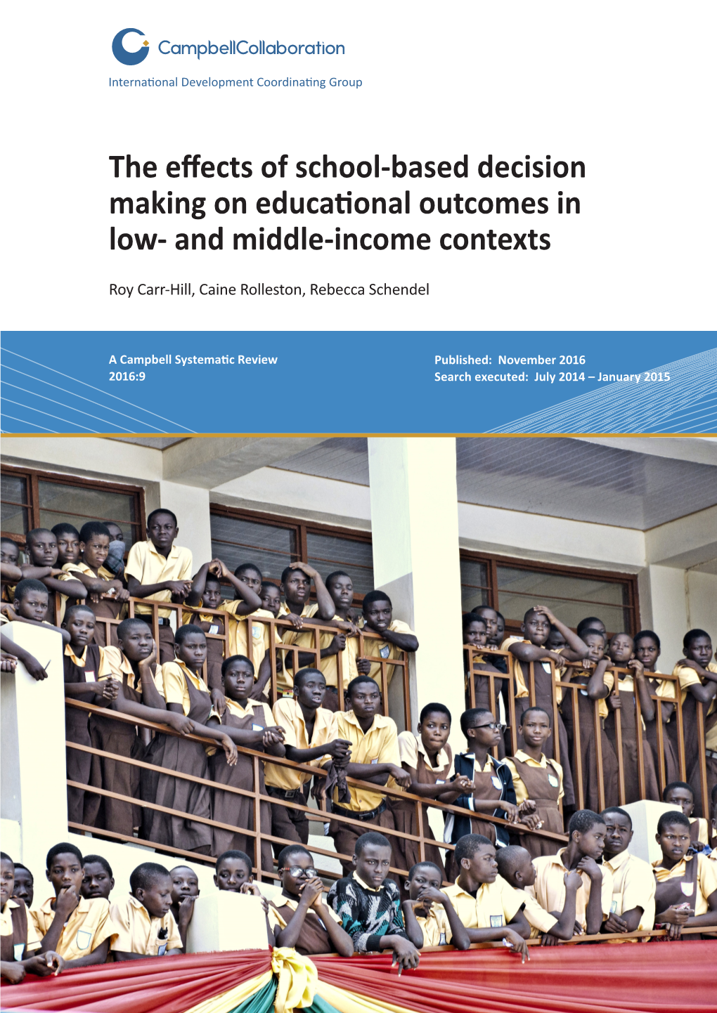 The Effects of School-Based Decision Making on Educational Outcomes in Low- and Middle-Income Contexts