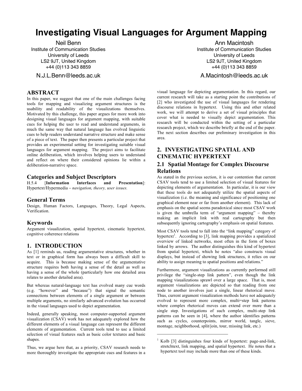 Investigating Visual Languages for Argument Mapping