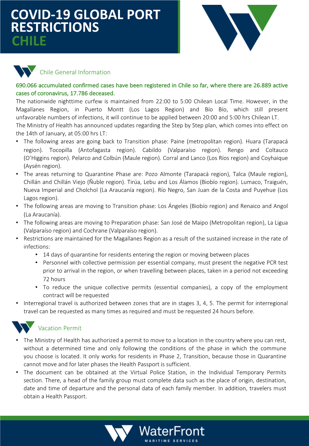 Covid-19 Global Port Restrictions Chile