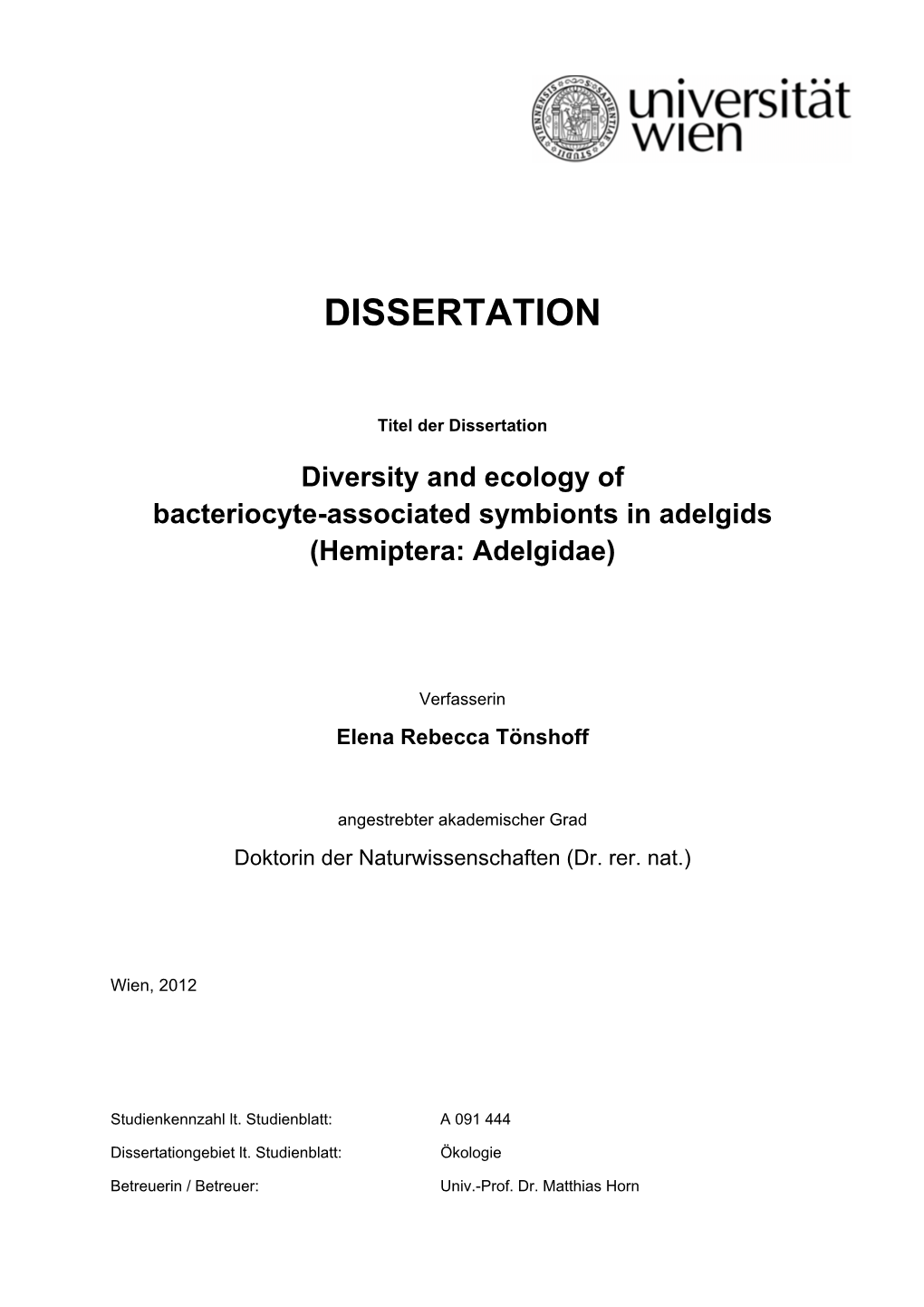 Dissertation