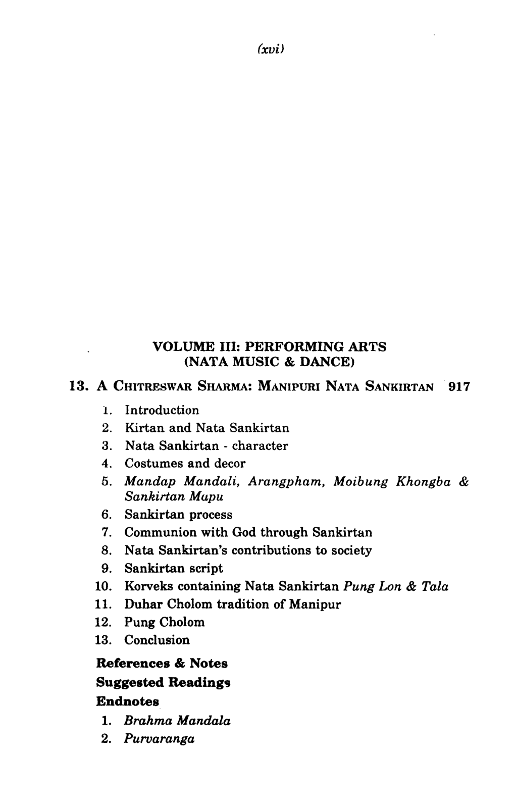 Volume Iii: Performing Arts (Nata Music & Dance)