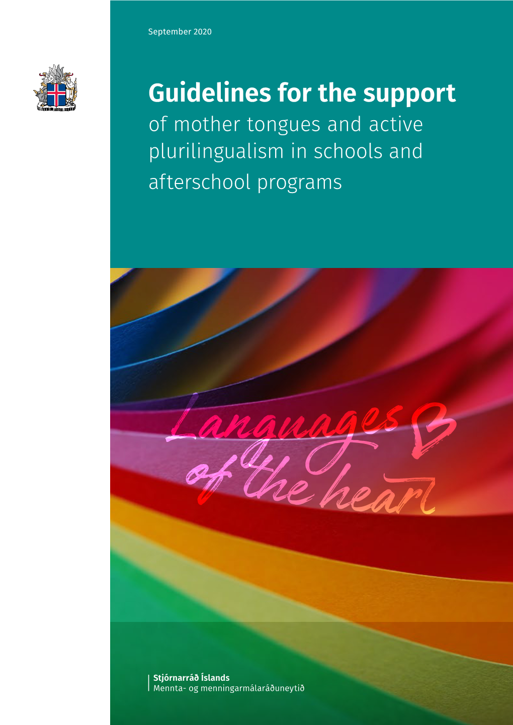 Guidelines for the Support of Mother Tongues and Active Plurilingualism in School and Afterschool Programs
