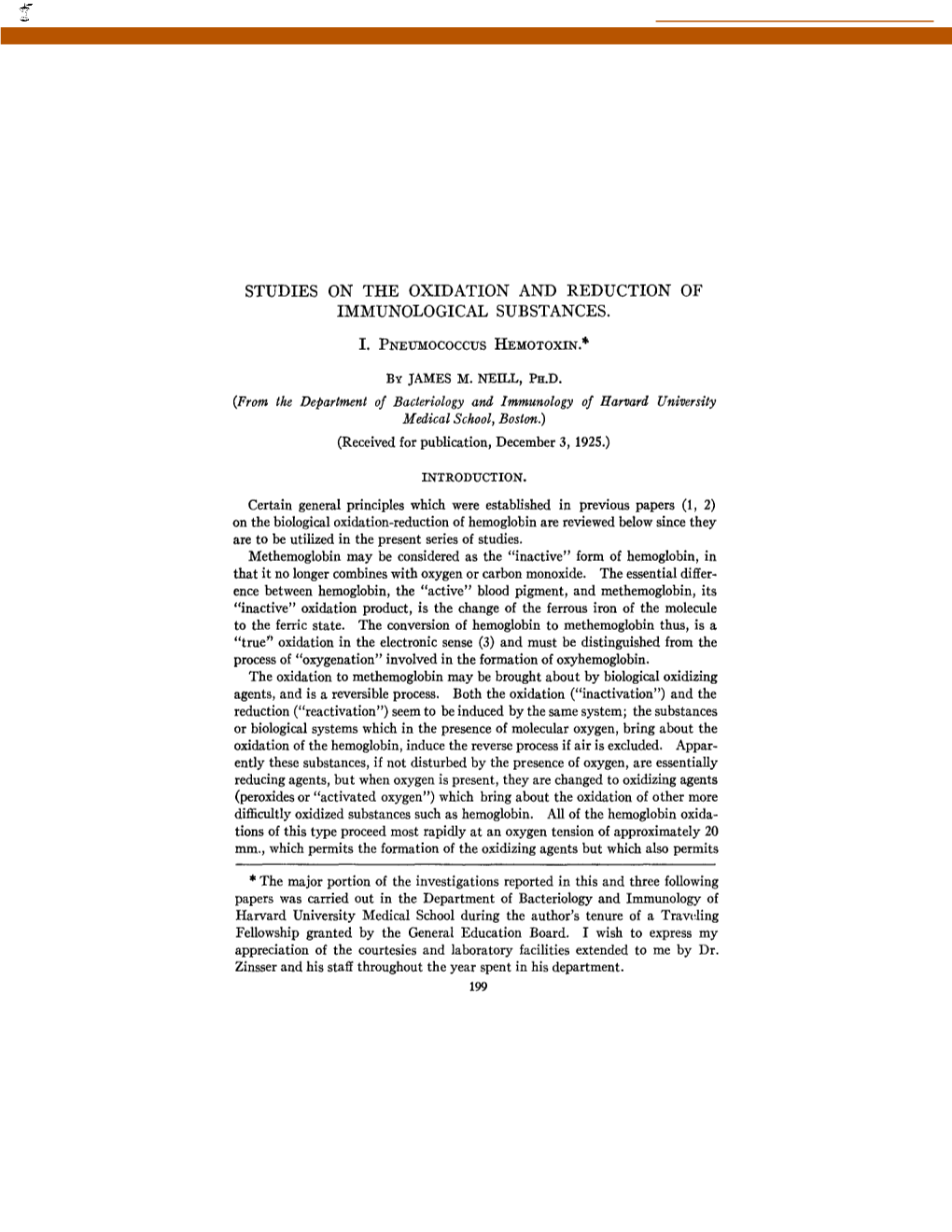 From the Department of Bacteriology and Immunology of Harvard University Medical School, Boston.) (Received for Publication, December 3, 1925.)