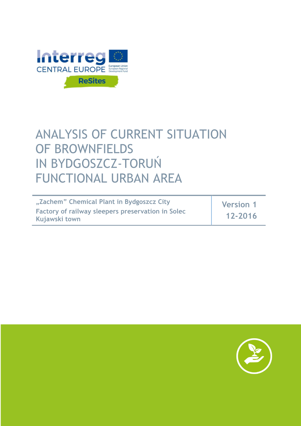 Brownfield Analysis of Bydgoszcz and Solec