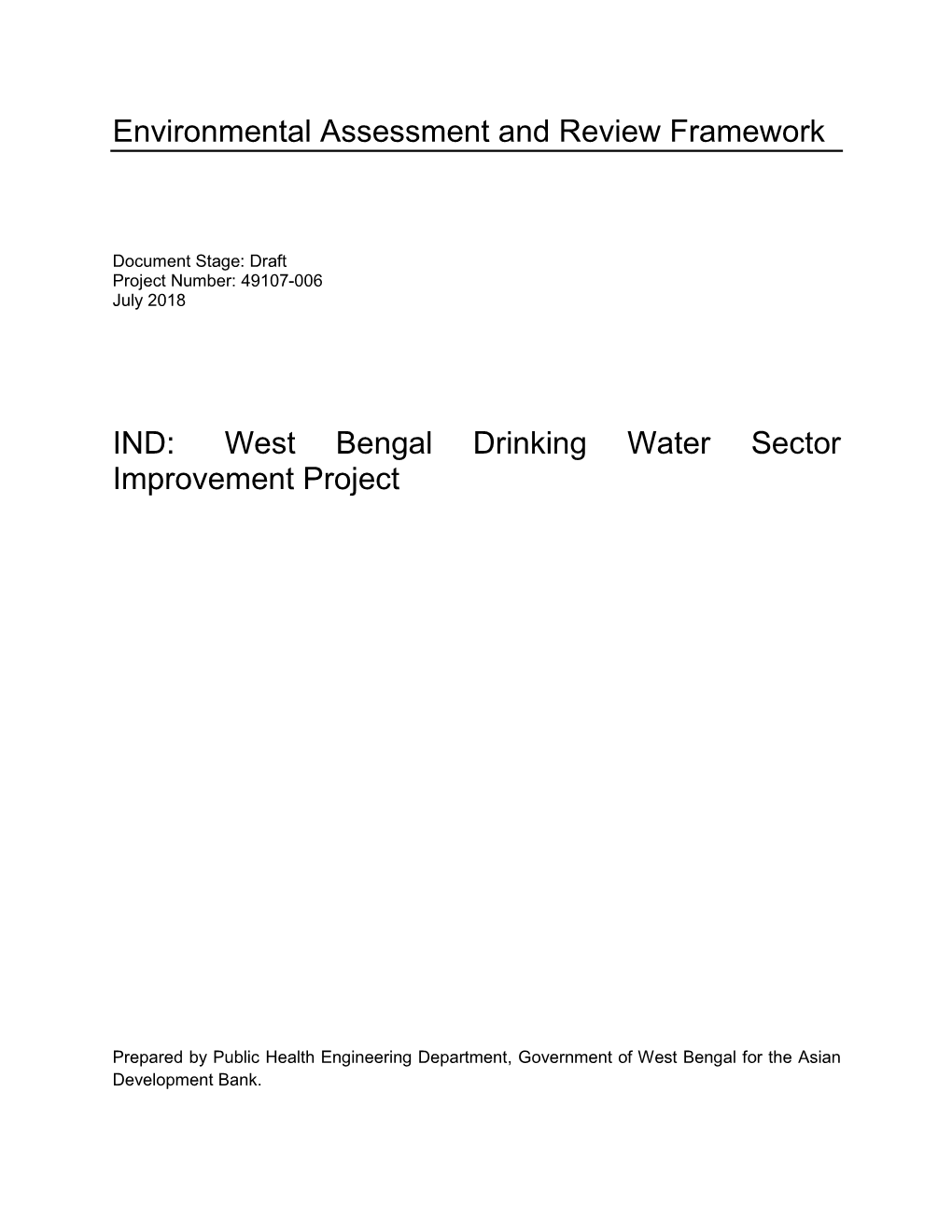 Environmental Assessment and Review Framework