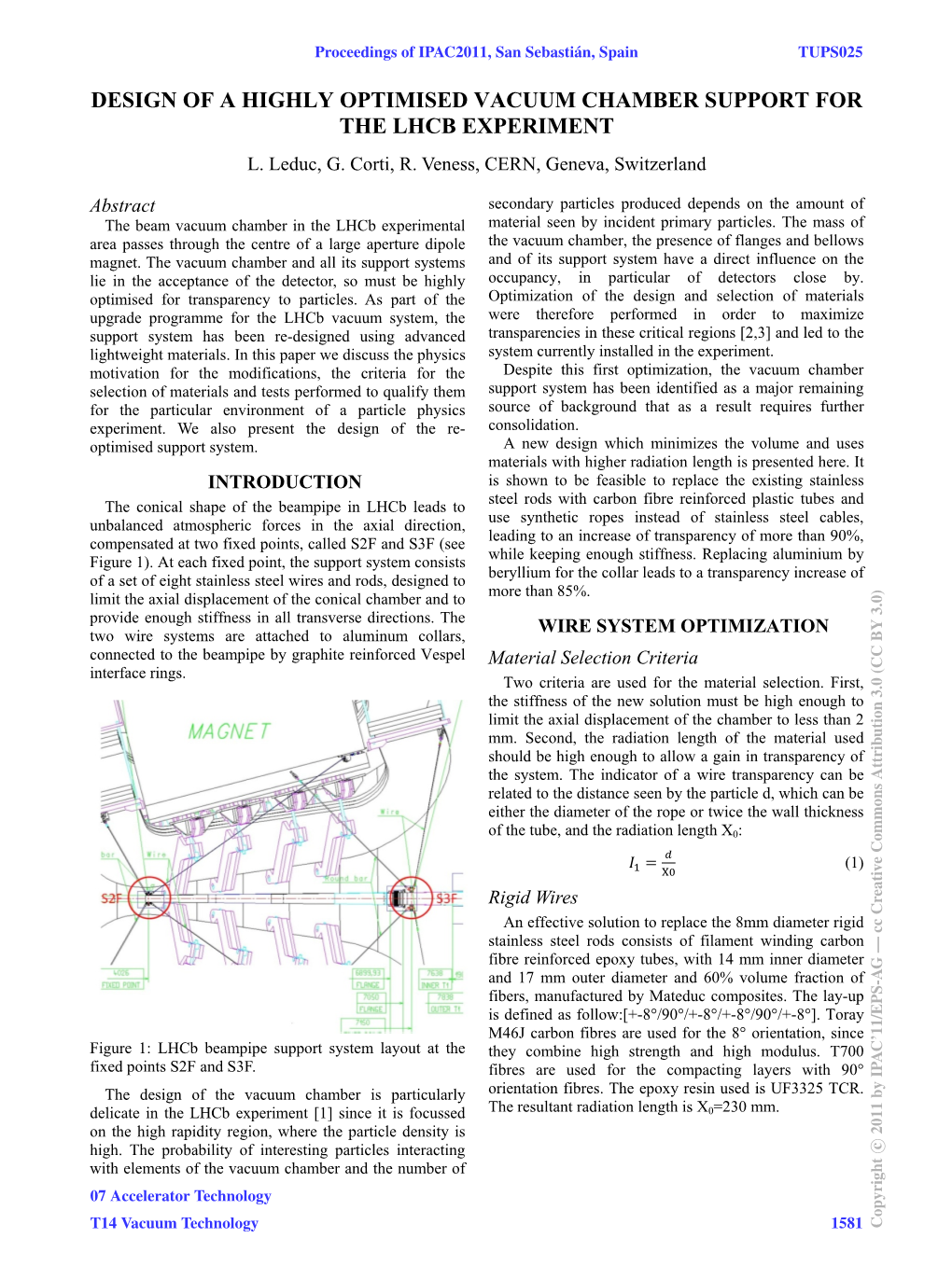 Design of a Highly Optimised Vacuum Chamber Support for the Lhcb Experiment L