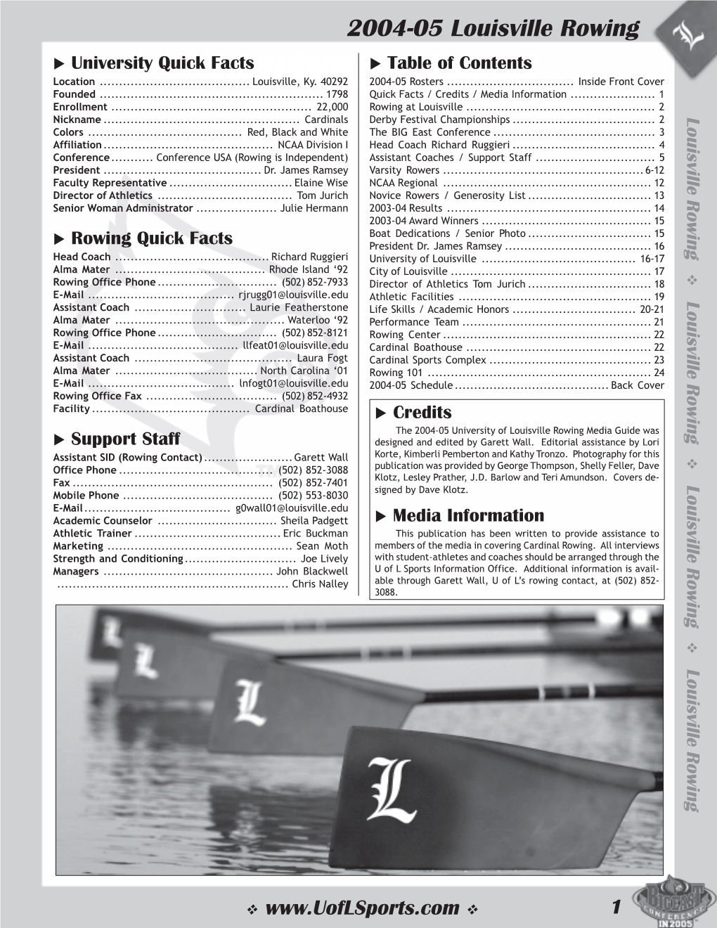 2004-05 Rowing Media Guide.Pmd