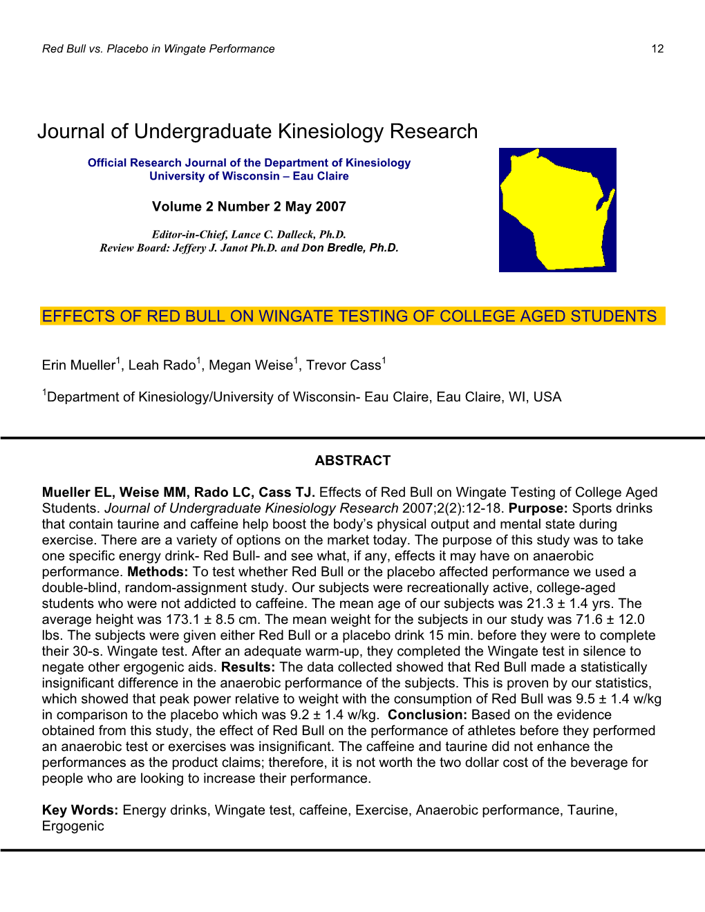 Journal of Undergraduate Kinesiology Research